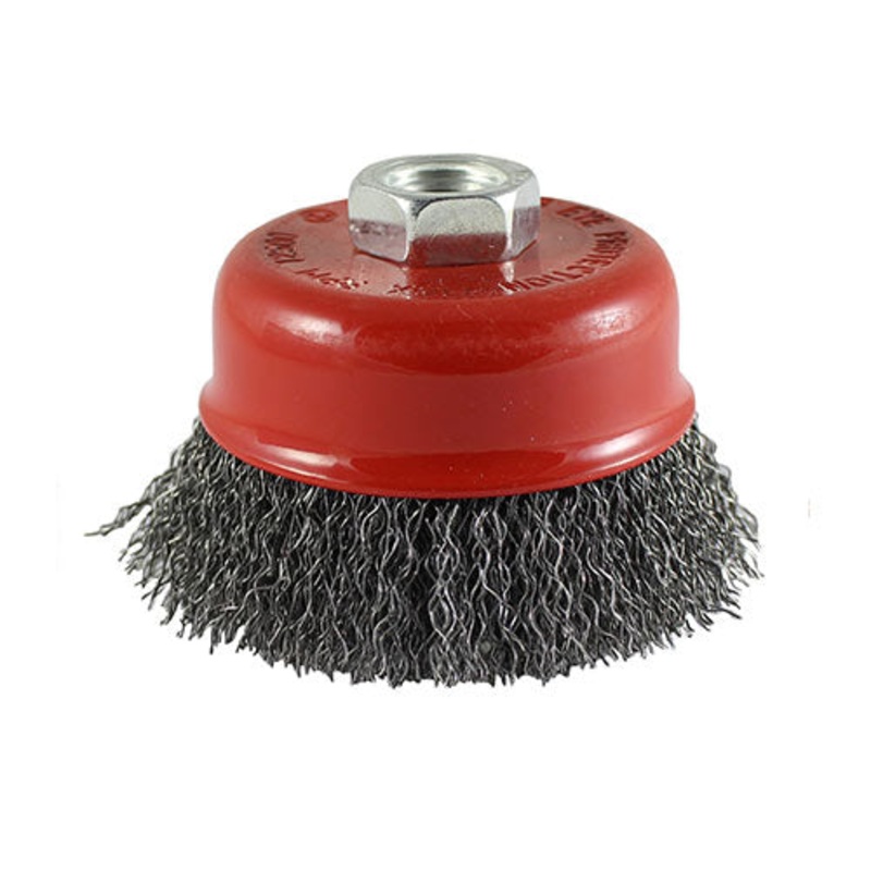Timco Angle Grinder Cup Brush – Crimped Steel Wire 125mm