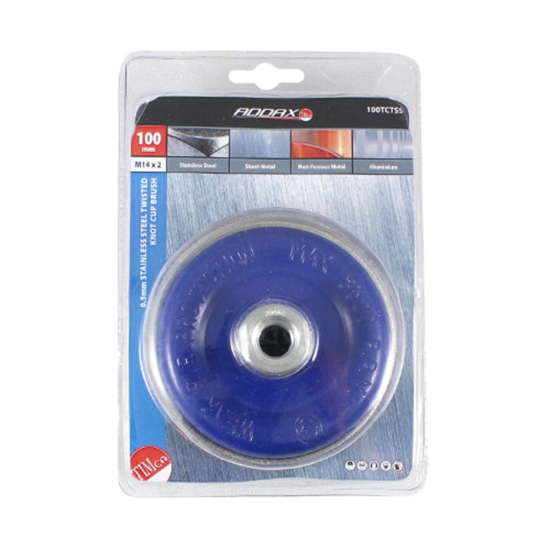 Timco Angle Grinder Cup Brush – Twisted Knot Stainless Steel 100mm