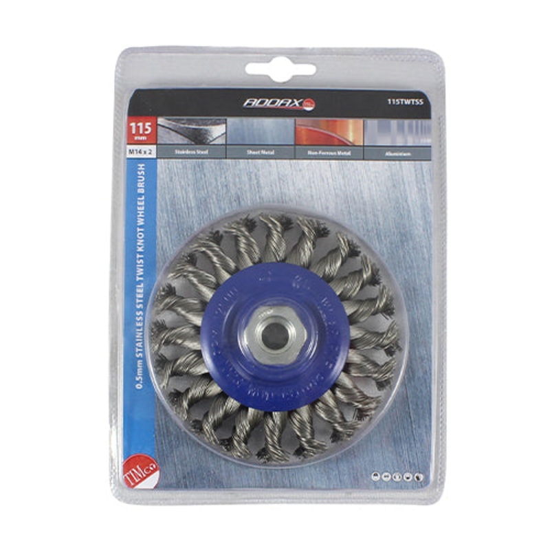 Timco Angle Grinder Wheel Brush – Twisted Knot Stainless Steel 115mm