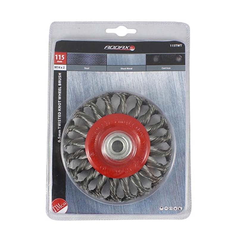 Timco Angle Grinder Wheel Brush – Twisted Knot Steel Wire 115mm