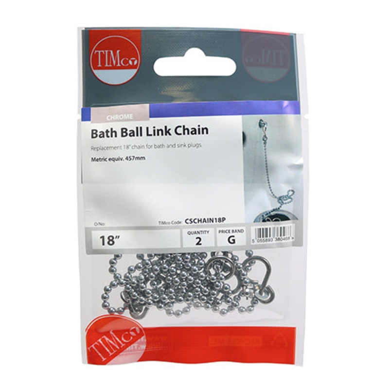 Timco Ball Link Chains – Bath – Chrome 18