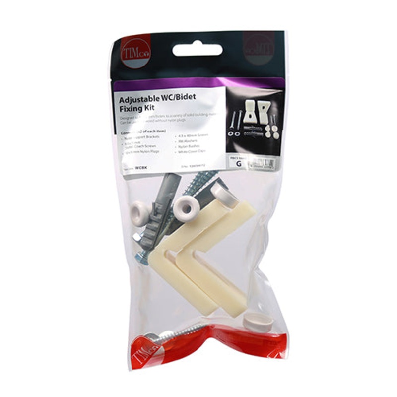 Timco Adjustable WC/Bidet Fixing Kit WC Kit