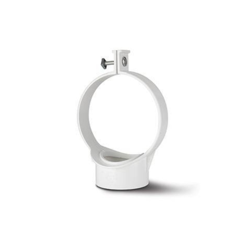 110mm Soil Strap Boss Open Back Fix – Polypipe (White) – SG40W