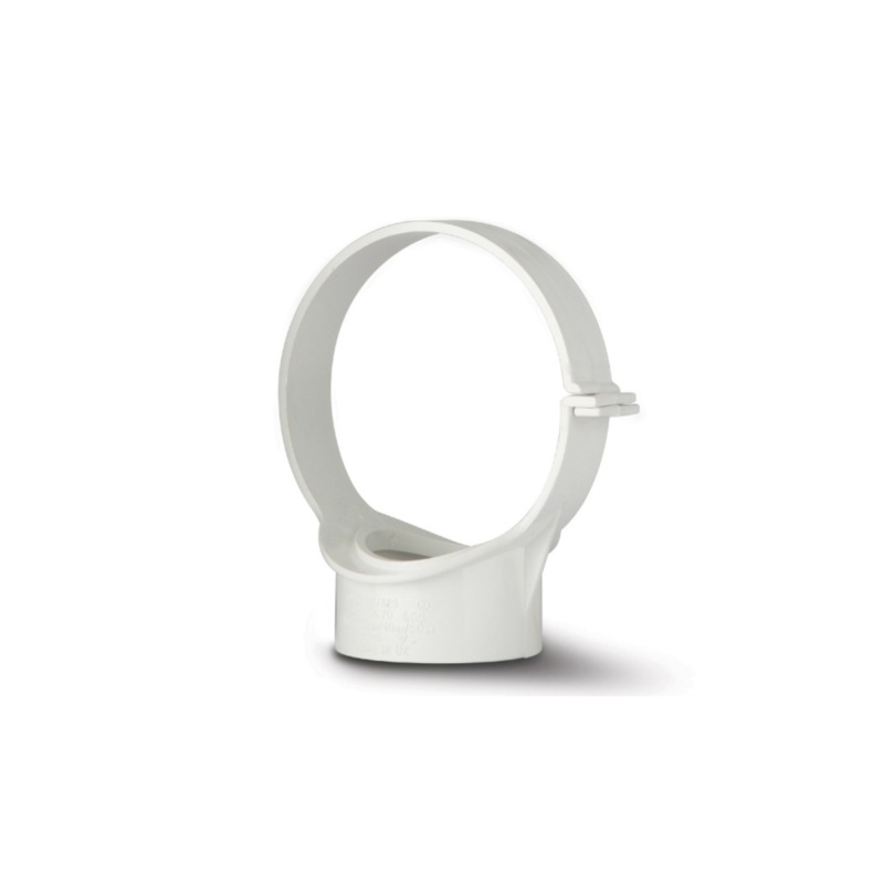 110mm Strap Boss – Polypipe System 2000 (White) – SG70W