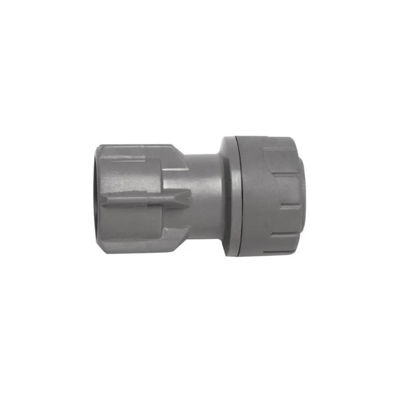Polyplumb 15mm x 1/2 Hand Tightened Tap Connector – Polypipe (Grey) – PB2715