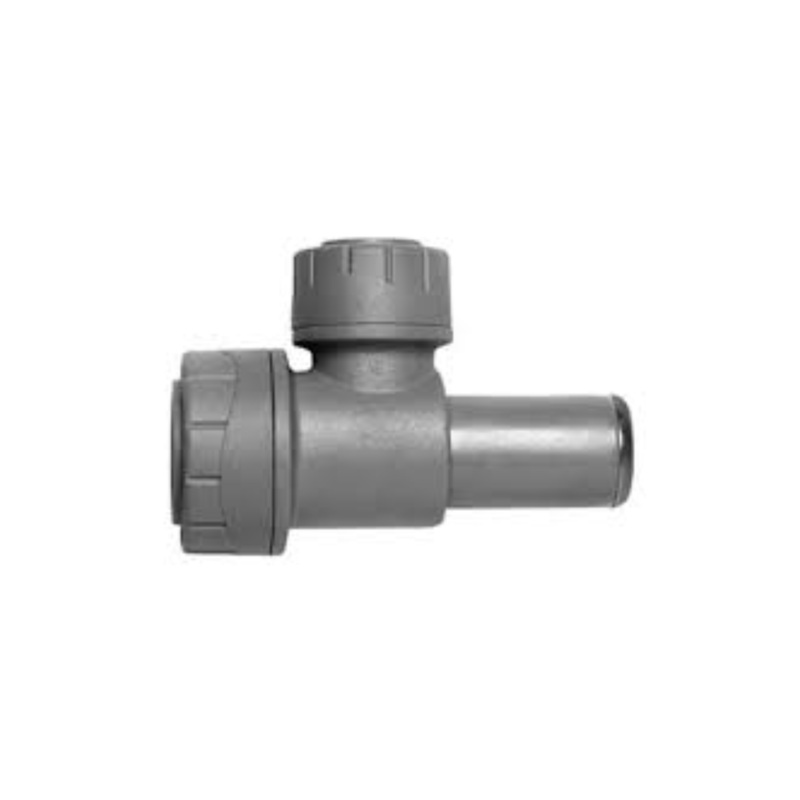 Polyplumb 15mm x 15mm x 10mm Branch Reducing Spigot Tee – Polypipe (Grey) – PB1215