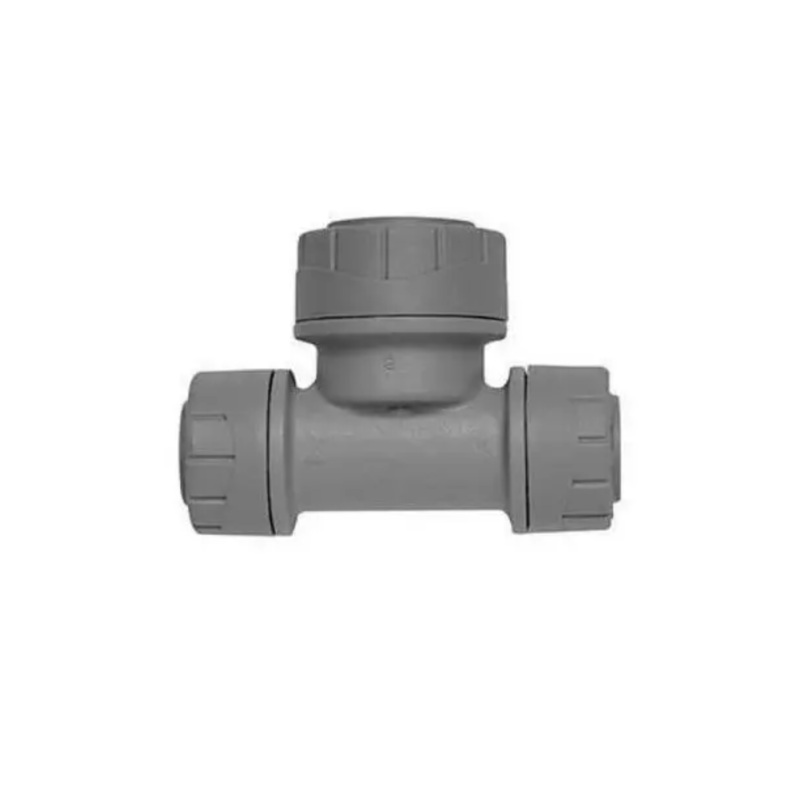 Polyplumb 15mm x 15mm x 22mm End Reducing Tee – Polypipe (Grey) – PB1622