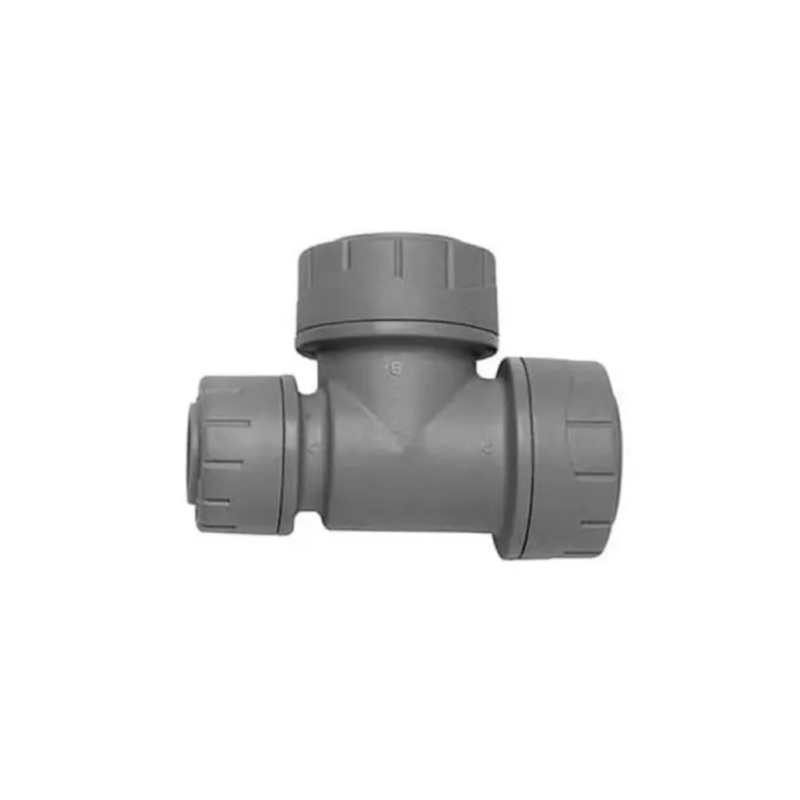 Polyplumb 22mm 15mm x 22mm End Reducing Tee – Polypipe (Grey) – PB1422