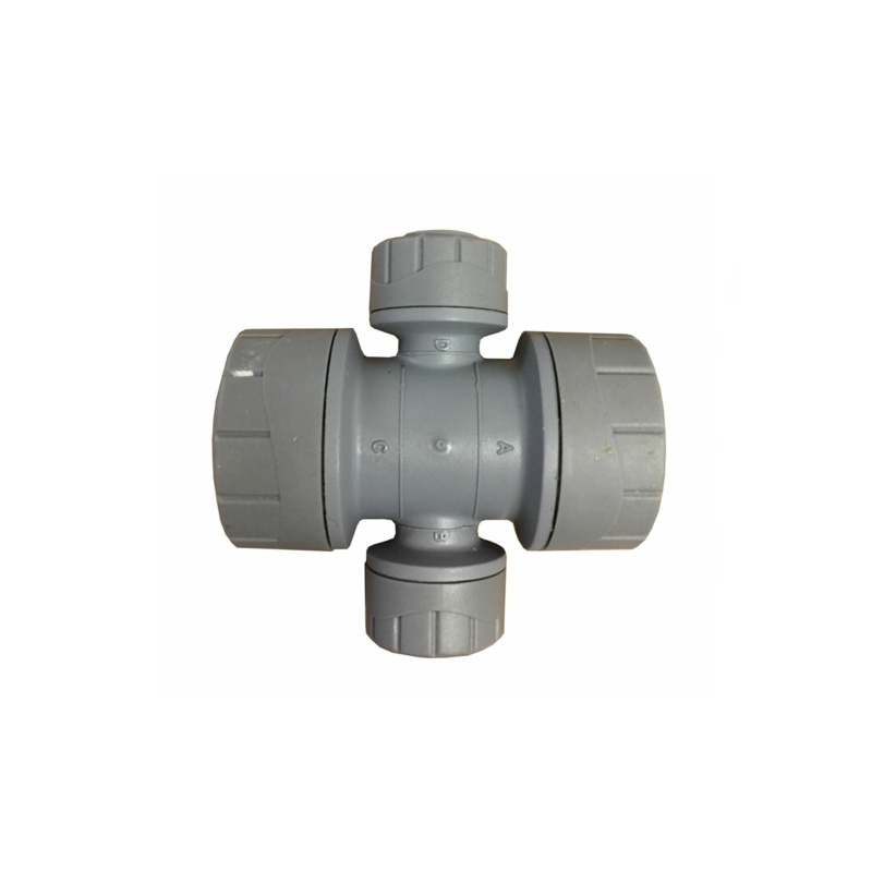 Polyplumb  22mm x 10mm 2-Port Socket/Socket Manifold – Polypipe (Grey) – PB2822