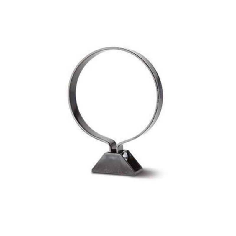 110mm Coated Pipe Clip incl Nut Body & Backplate – Polypipe System 2000 (Black) – SM47B