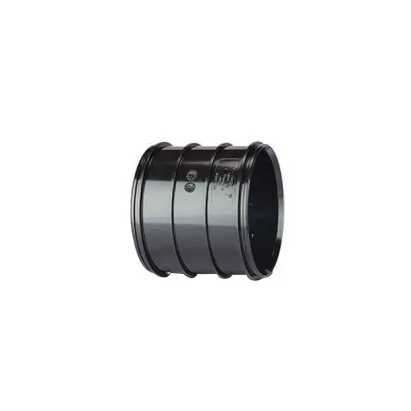 110mm Double Socket Coupler – Polypipe System 2000 (Black) – SWH16B