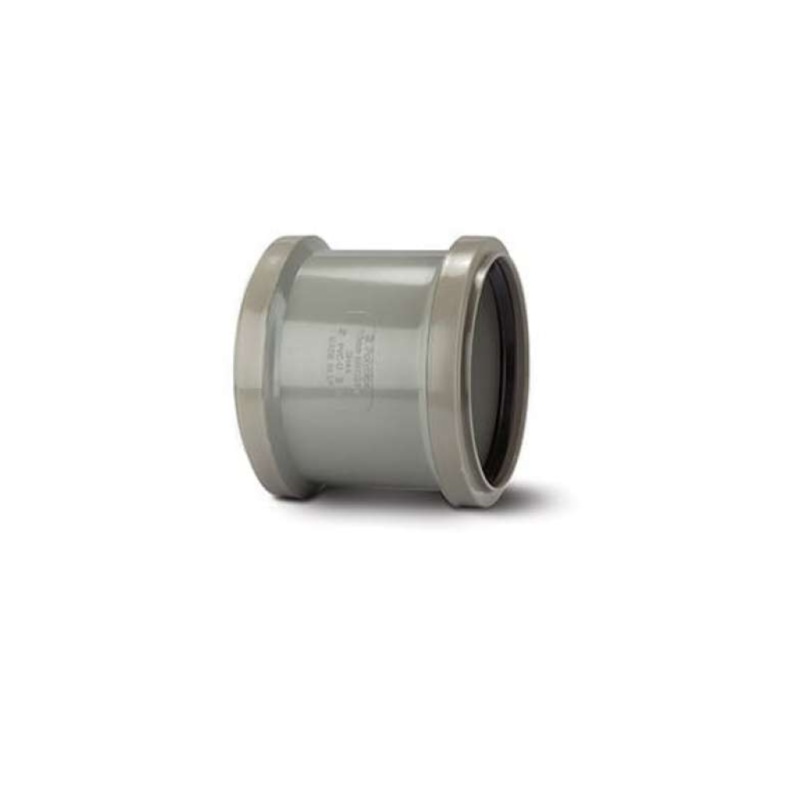 110mm Double Socket Inc. Ring Seals – Polypipe System 2000 (Grey) – SH44SG