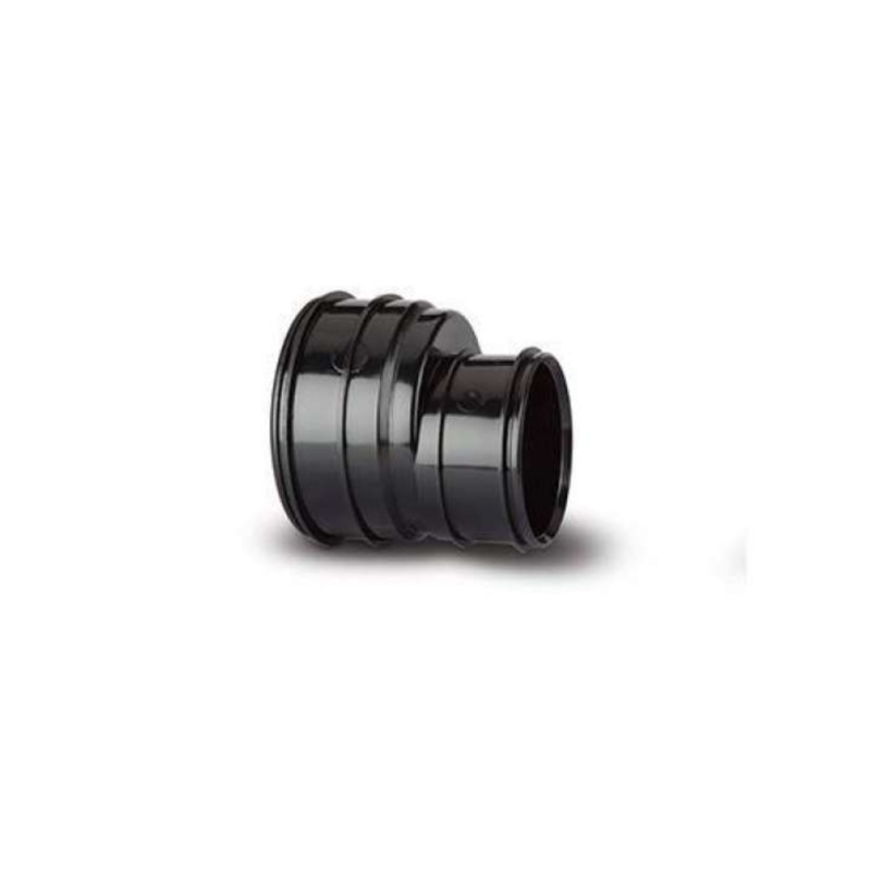 110mm x 82mm Reducer Double Socket – Polypipe System 2000 (Black) – SWD13B