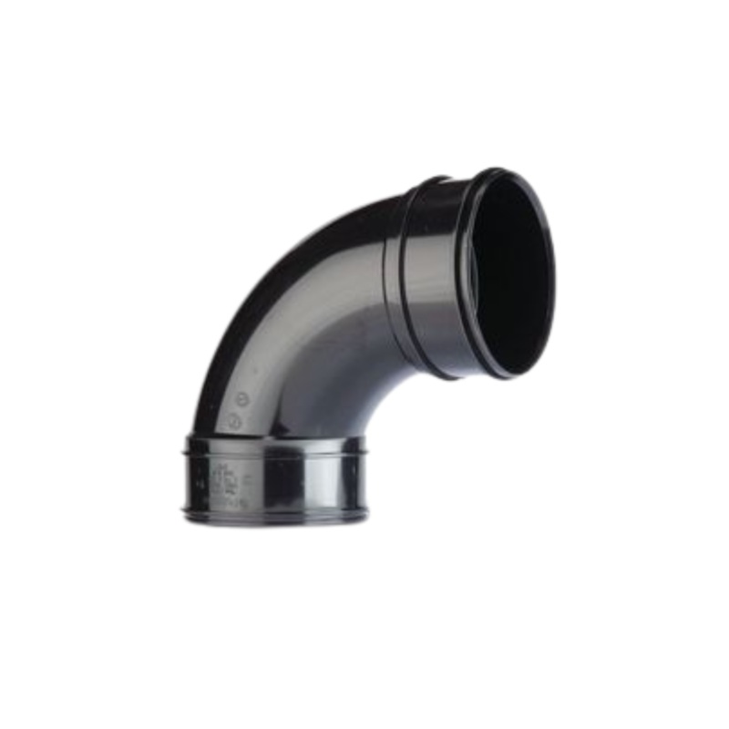 110mm x 92.5 Double Socket Bend – Polypipe System 2000 (Black) – SWB22B