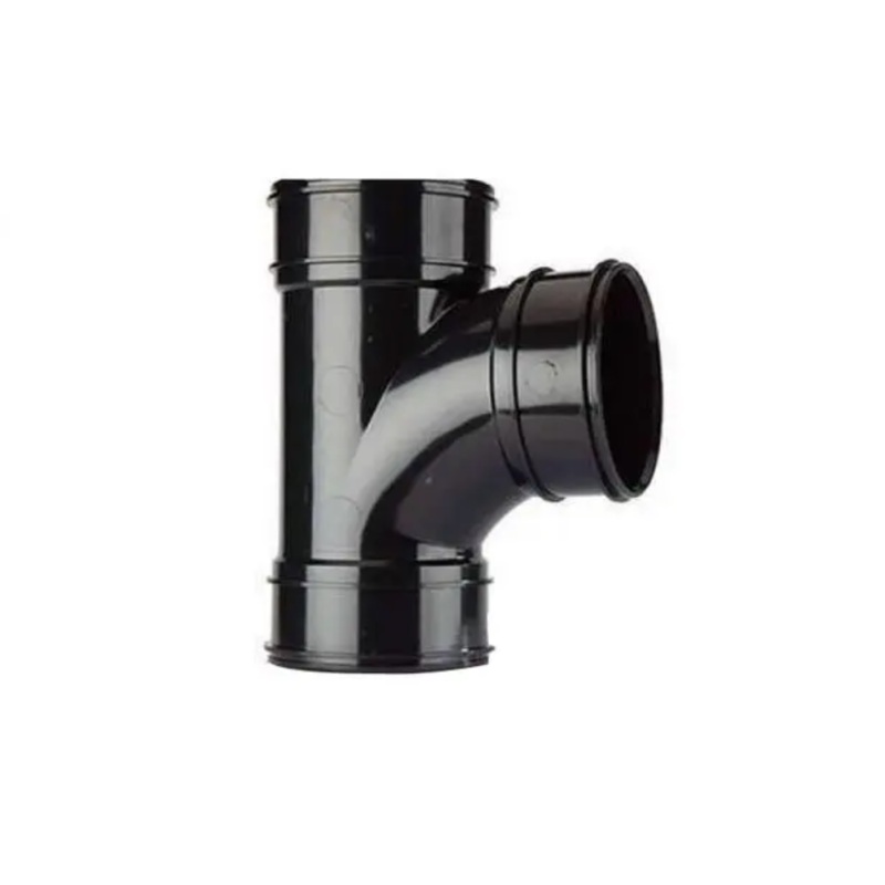 110mm x 92.5 Soil 3-Socket Single Branch – Polypipe (Black) – SWT29B