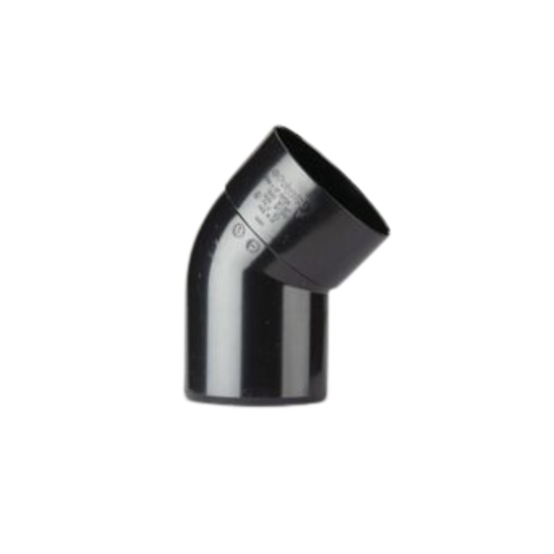 82mm x 135 Ring Seal Offset Spigot Bend – Polypipe (Black) – SB304B