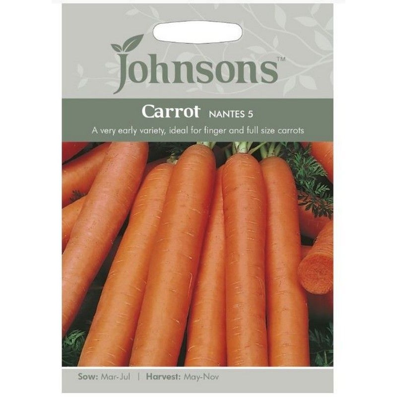 Johnsons Carrot Nantes 5 Seeds
