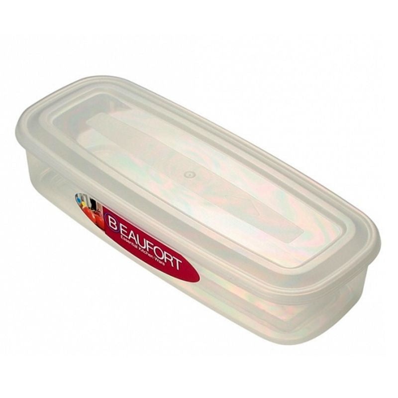 Plastic Food Container Oblong 1 Litre – Clear by Beaufort