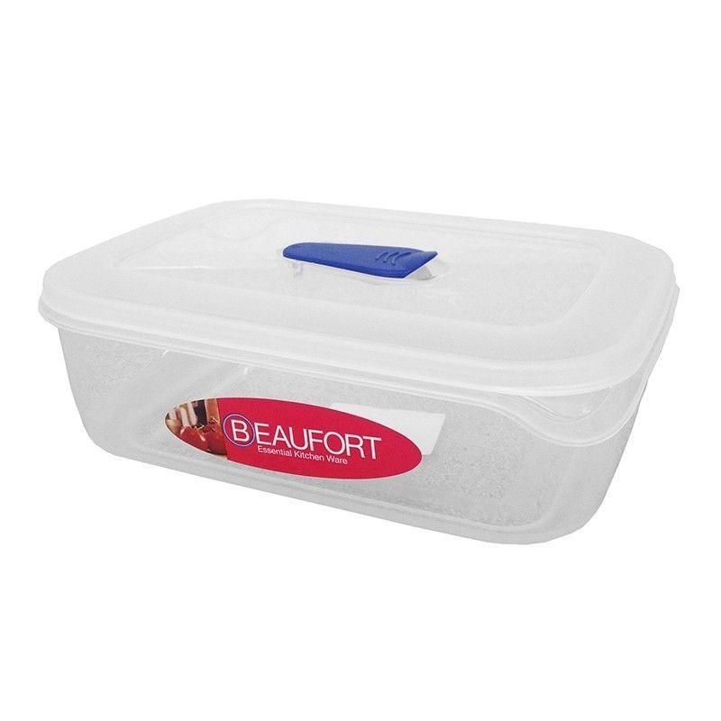 Plastic Food Container Rectangle 3 Litres – Clear by Beaufort