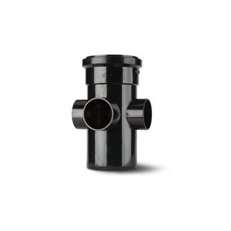 Polysoil 110mm 3-Way Single-Socket Ring Seal Boss Pipe – Polypipe (Black) – SJ454B