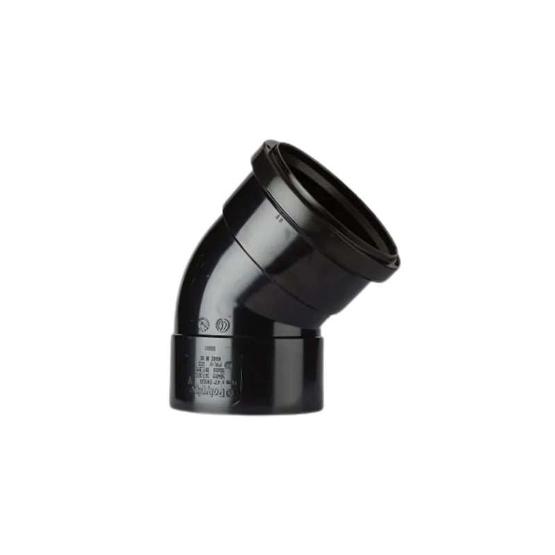 PolySoil 3in/82mm x 135 Single Socket Bend – Polypipe (Black) – SB312B