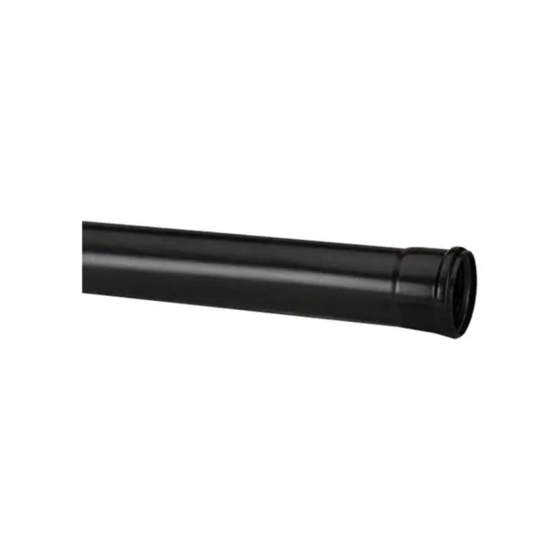 110mm x 3m Ring Seal Soil Socketed Pipe – Polypipe (Black) – SP430B