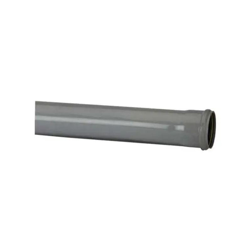 110mm x 3m Ring Seal Soil Socketed Pipe – Polypipe (Grey) – SP430G
