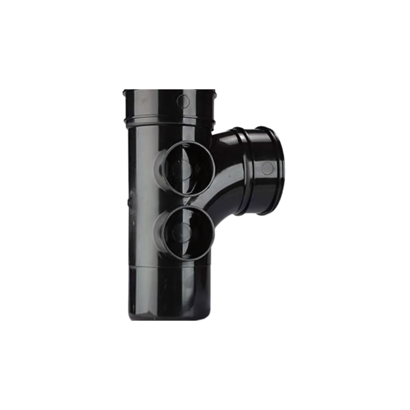 110mm x 92 Single Branch Double Socket (4 Boss Shoulders) – Polypipe (Black) – SWT28B