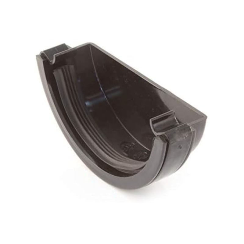 150mm x 6 Half Round External Stop End – Polypipe (Brown) – RL607BR