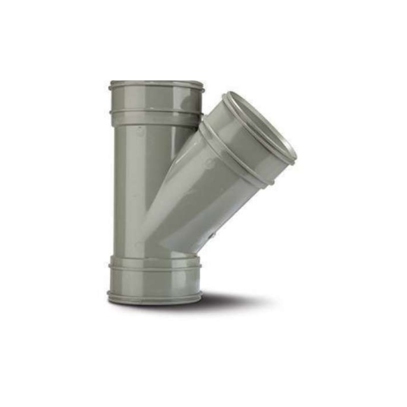 160mm x 135 Single Branch Triple Socket – Polypipe System 2000 (Grey) – SWT91SG
