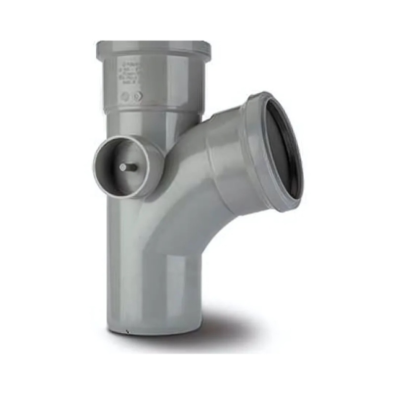 4in/110mm x 104 Single Branch Equal – Polypipe (Grey) – ST402G