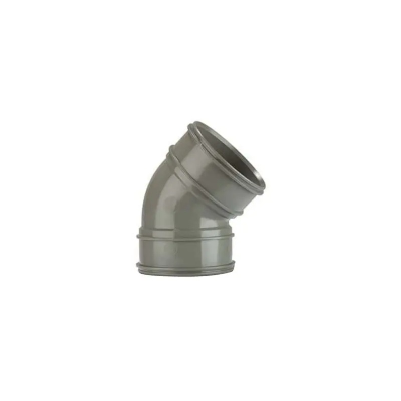 4in/110mm x 135 Double Socket Bend – Polypipe System 2000 (Grey) – SWB18SG