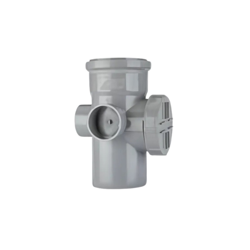 82mm Ring Seal Soil Access Pipe Boss Single Socket – Polypipe (Grey) – SA343G