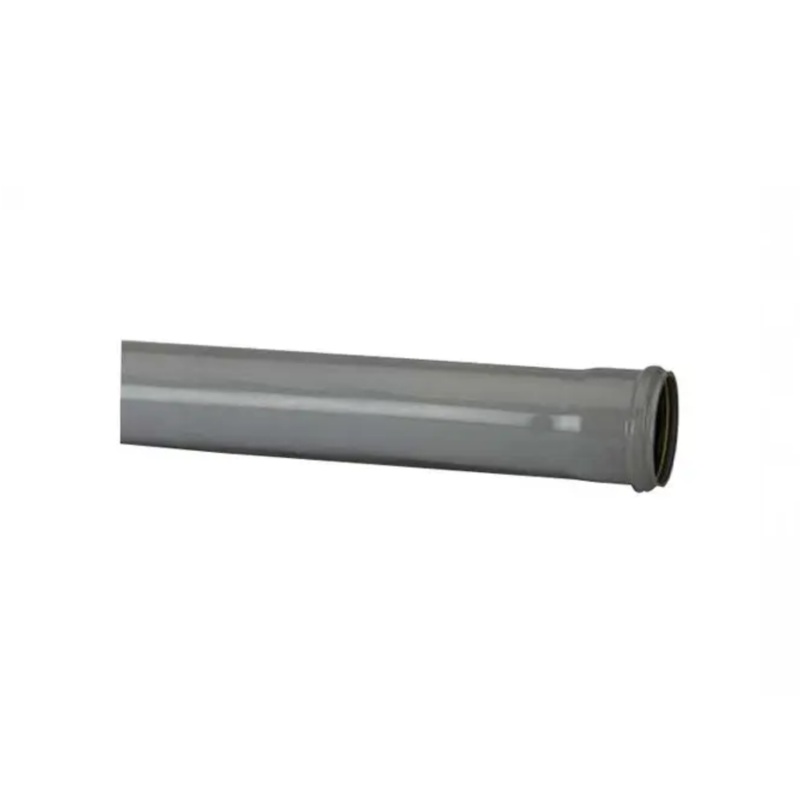 82mm x 3m Soil Spigot Socket Pipe – Polypipe (Grey) – SP330G