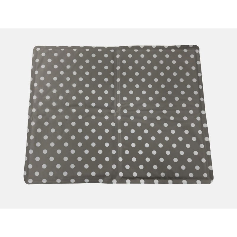Cooling Gel Pet Mat – Grey White Dots – Small 50x40cm