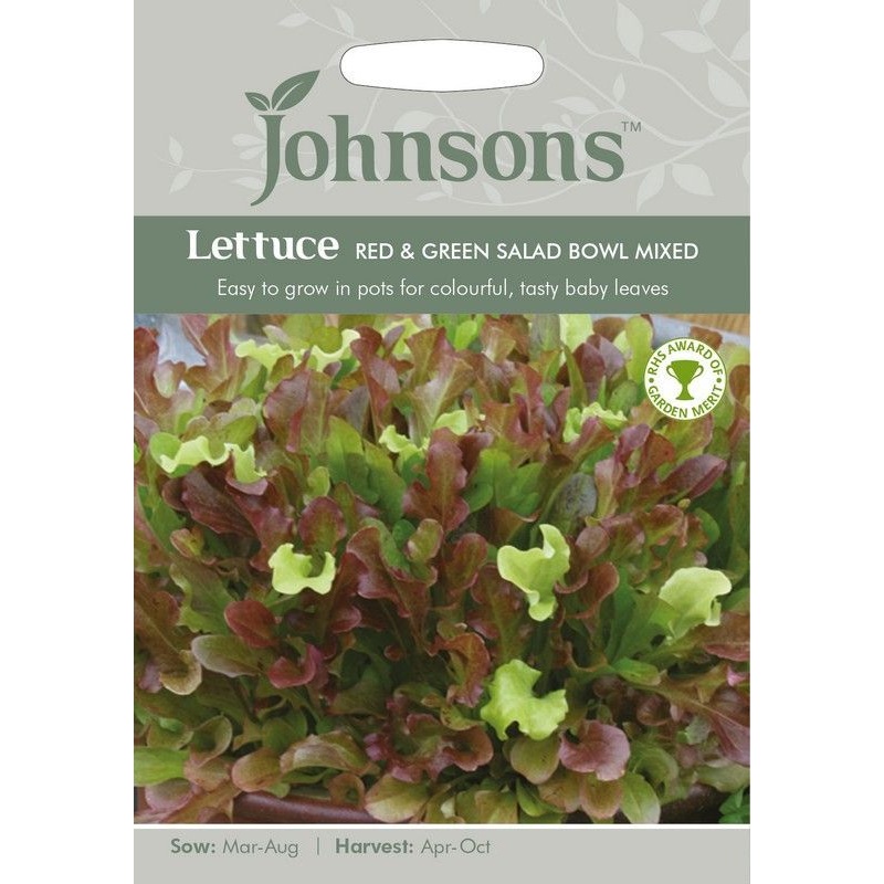 Johnsons Lettuce Red & Green Salad Bowl Seeds