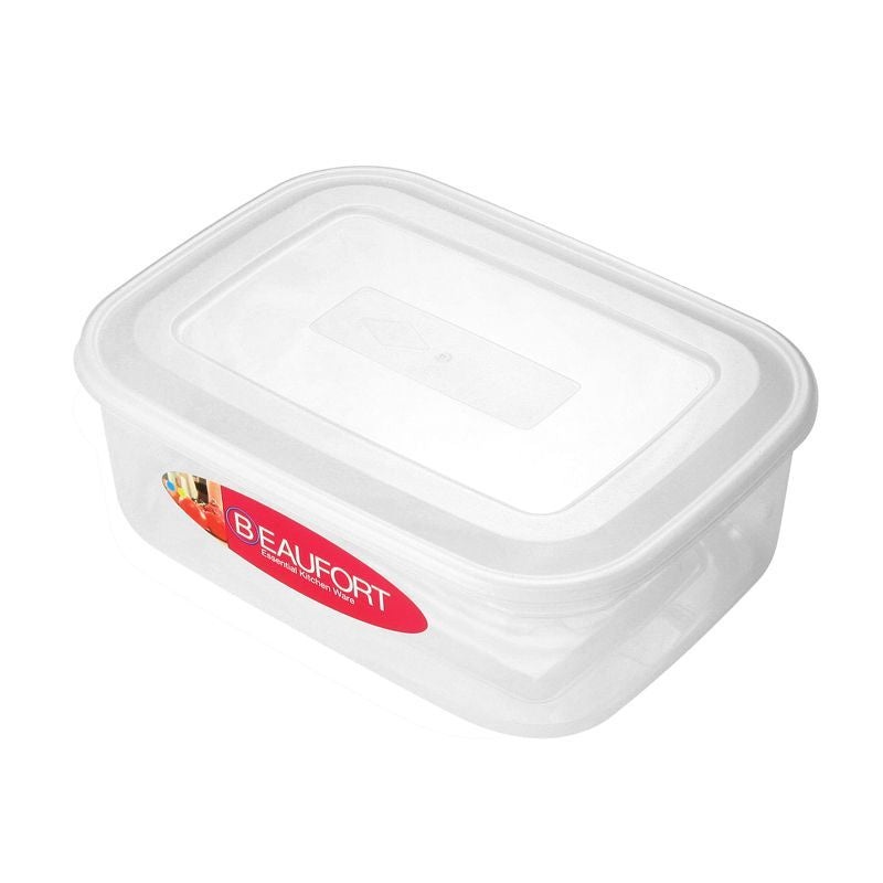 Plastic Food Container Rectangle 4.5 Litres – Clear by Beaufort