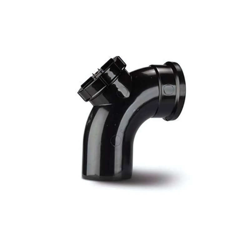 Polysoil 110mm x 92.5 Single Socket Access Bend – Polypipe (Black) – SB413B