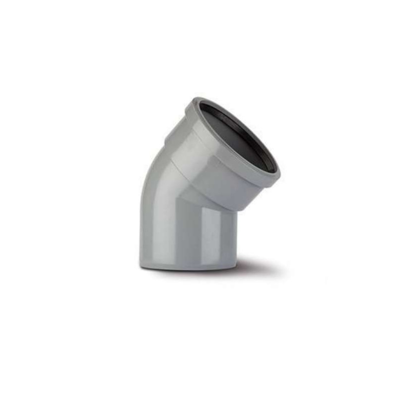 Polysoil 110mm x 92.5 Single Socket Access Bend – Polypipe (Grey) – SB413G