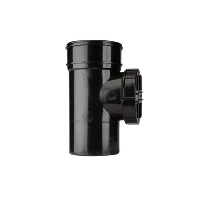110mm Single Socket Short Access Pipe – Polypipe (Black) – SWA88B