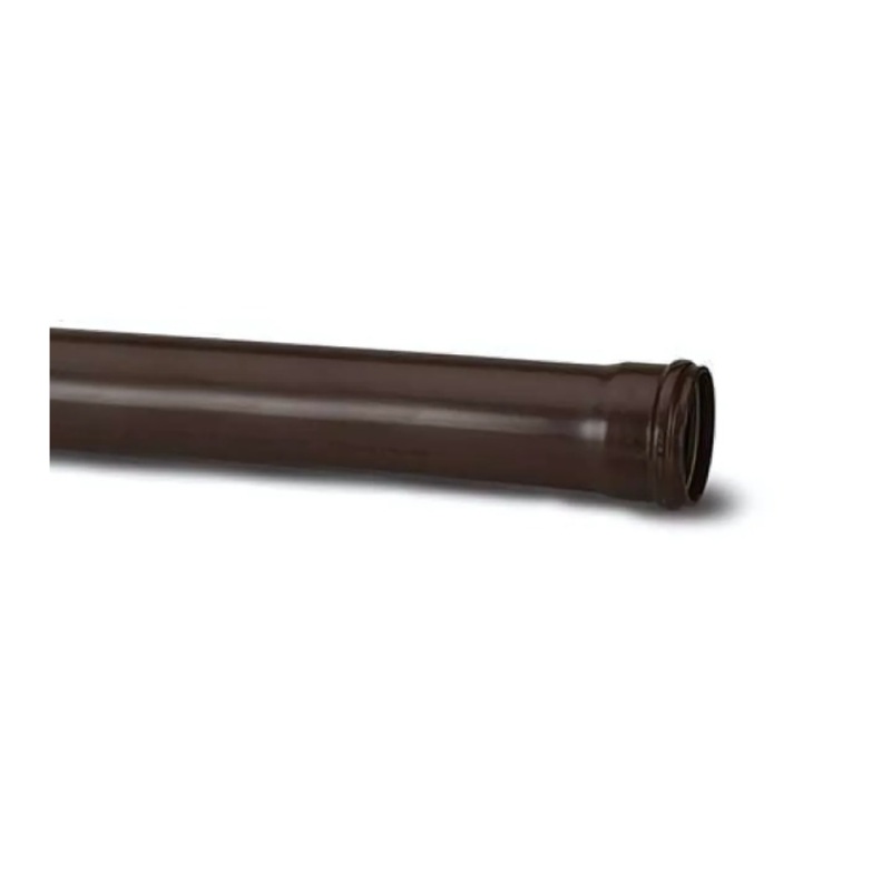 110mm x 3m SingleSocket Soil Pipe – Polypipe (Brown) – SP430BR