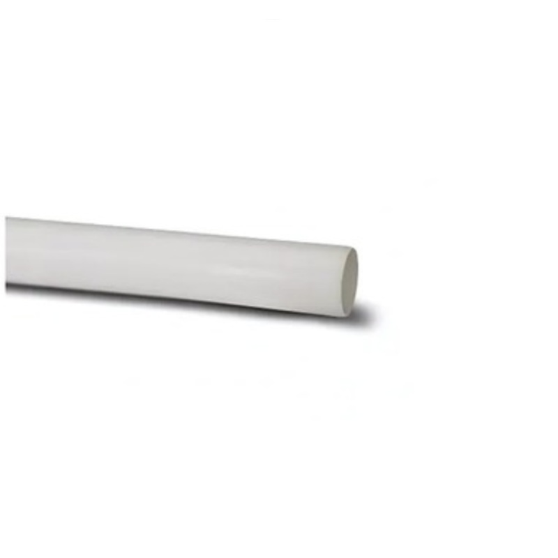 110mm x 3m Soil Plain Ended Pipe – Polypipe (White) – P430W