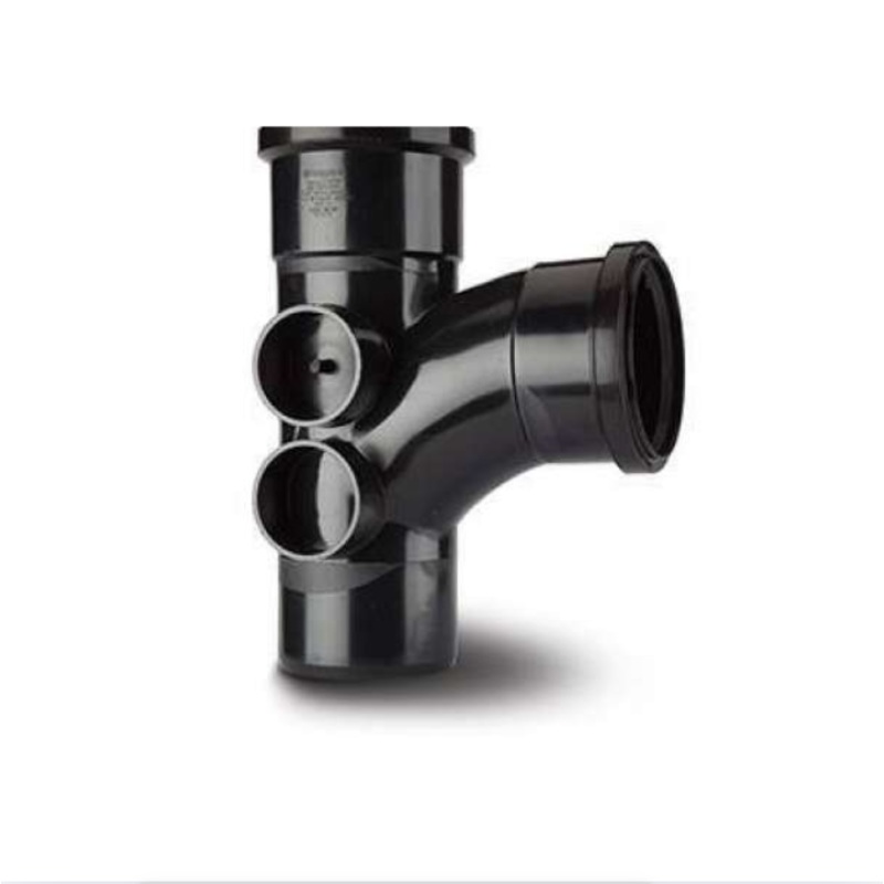 110mm x  92.5 Equal Single Branch (4 Boss) – Polypipe (Black) – ST414B