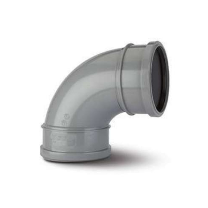 160mm x 92.5 Single Socket Bend – Polypipe (Grey)  SB609G