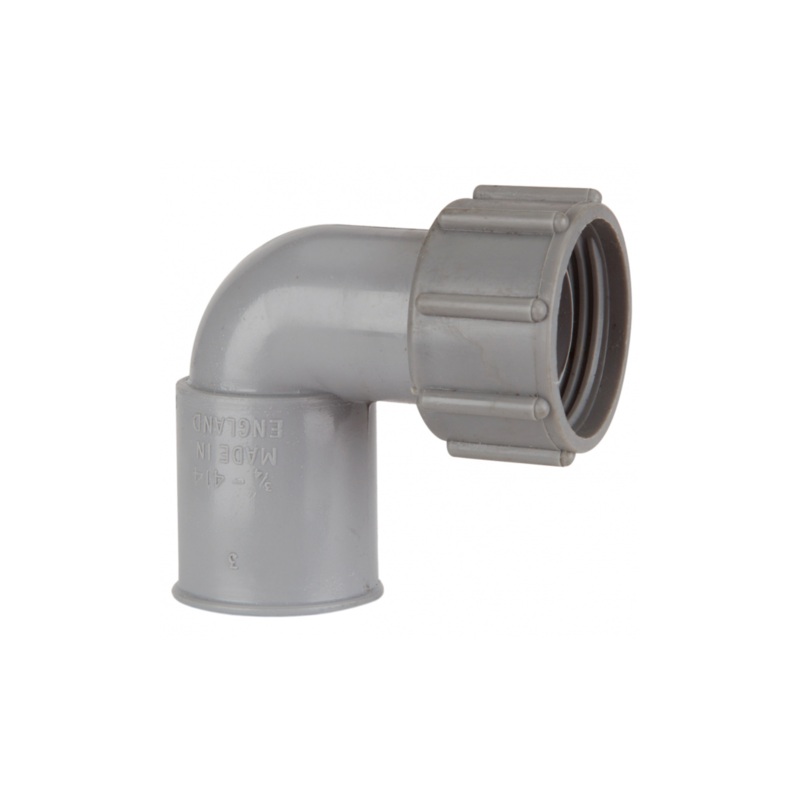 21.5mm Push-Fit Overflow Bent Adaptor – Polypipe (Grey) – VP48G
