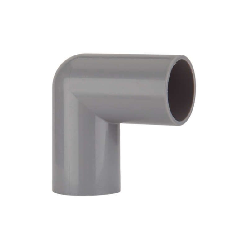 21.5mm x 90 Push-Fit Overflow Knuckle Bend – Polypipe (Grey) – VP45G