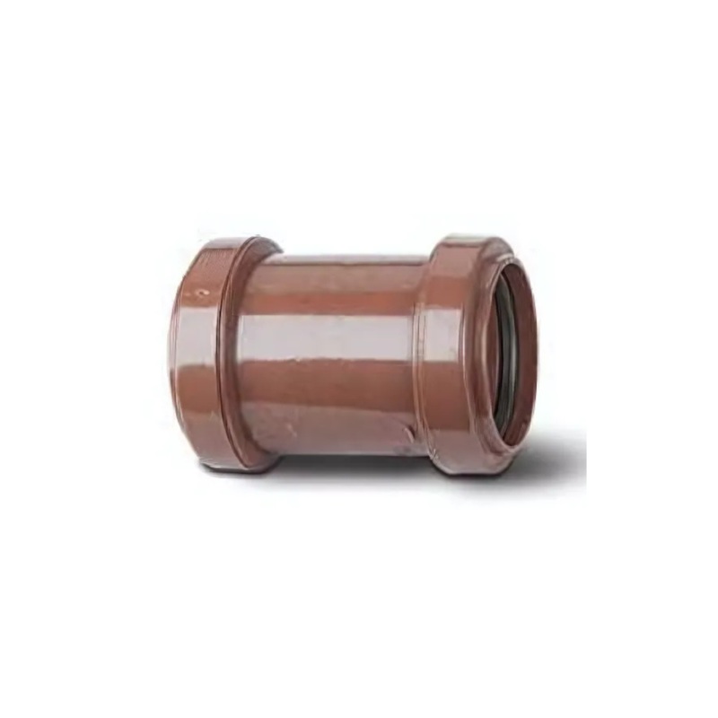 40mm Push-Fit Straight Coupling – Polypipe Waste (Brown) – WP26BR