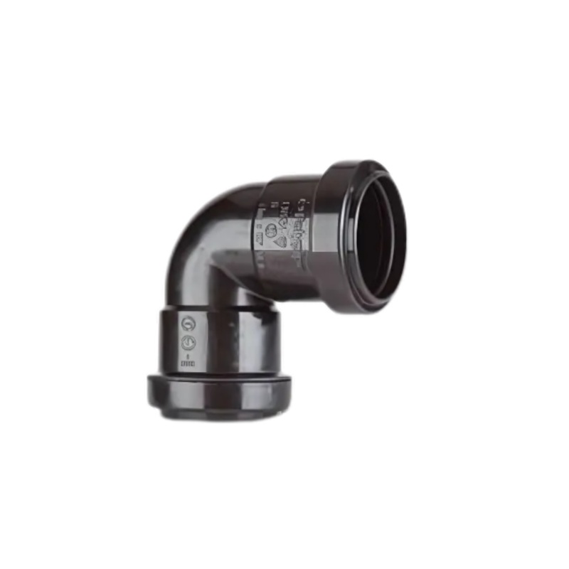 40mm x 90 Push Fit Knuckle Bend – Polypipe Waste (Black) – WP16B