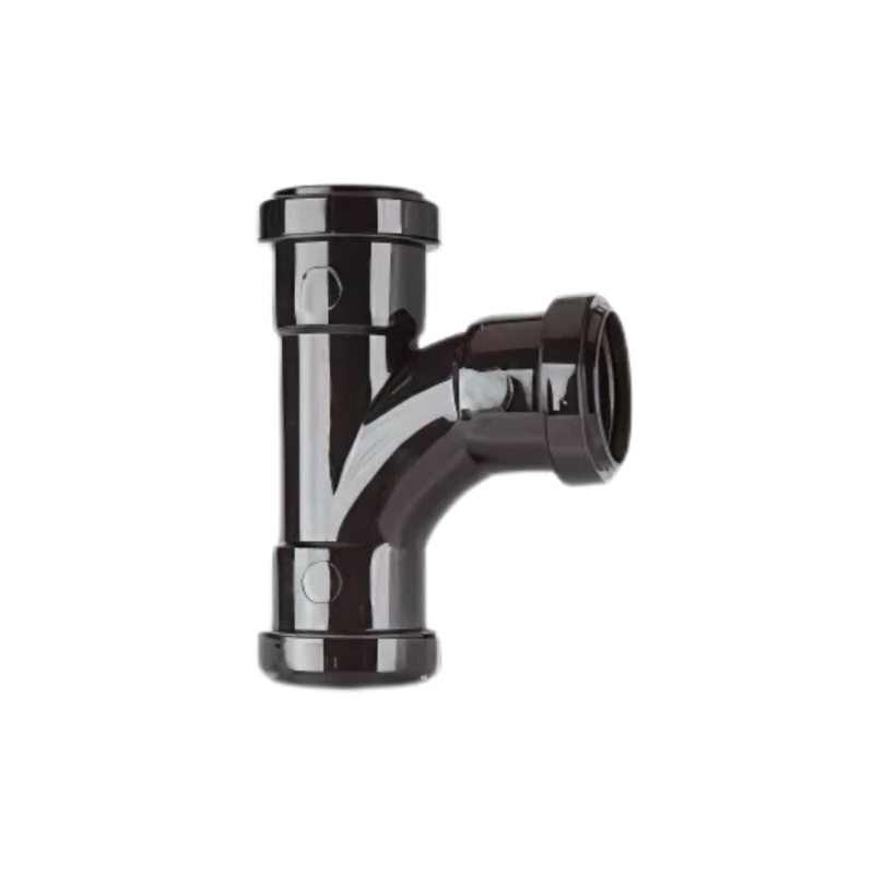40mm x 91.25 Push-Fit Degree Swept Tee – Polypipe Waste(Black) – WP22B
