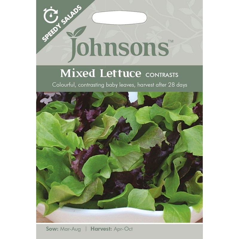 Johnsons Speedy Salads Mixed Lettuce Contrast Seeds